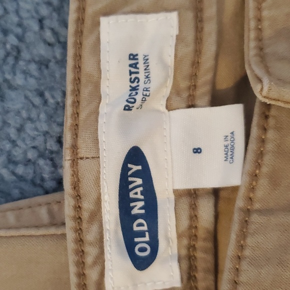Old Navy Khaki RockStar Jeans Size 8R - Picture 3 of 3
